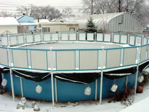 Above-Ground pool with barriers