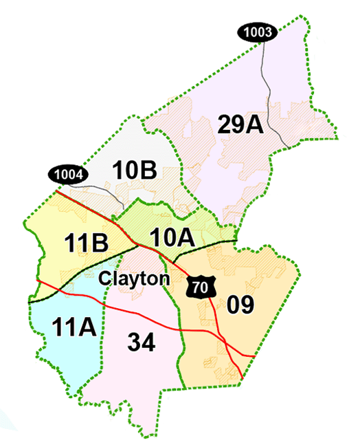 Map of Town of Clayton Voting Area