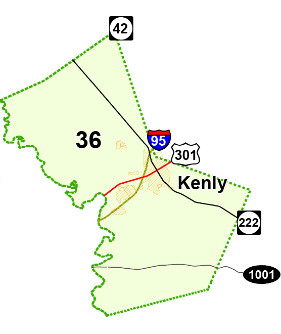 Map of Town of Kenly Voting Area