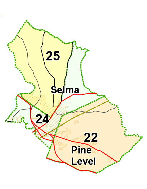 Map of Town of Selma Voting Area for 2023