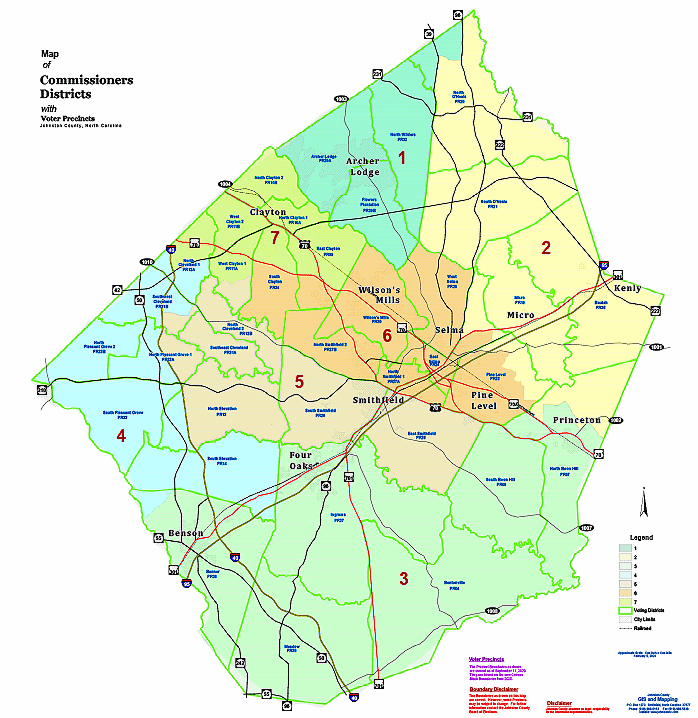 Johnston County Commissioner Districts