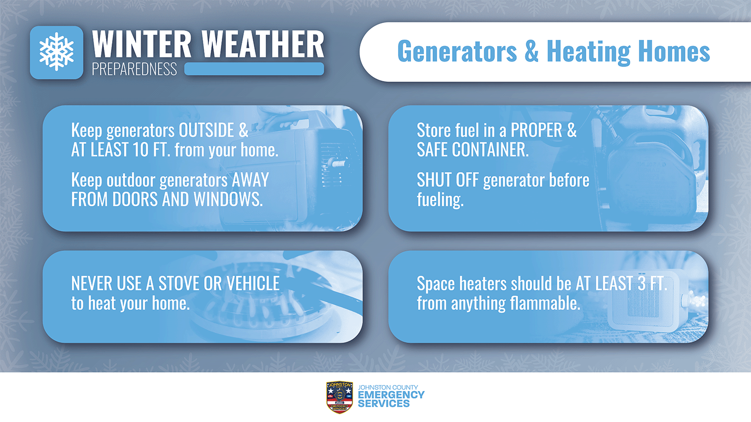 Generators and Heating Homes Infographic