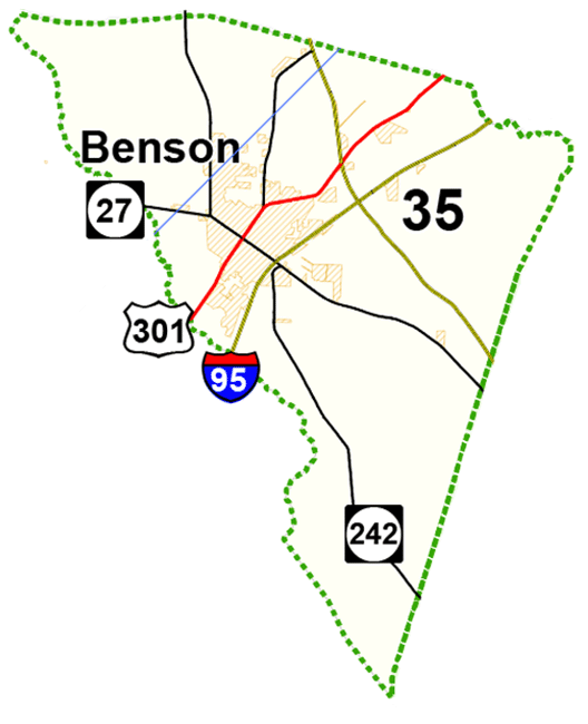 Map of Town of Benson Voting Area