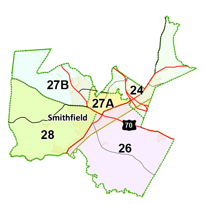 Map of Town of Smithfield Voting Area