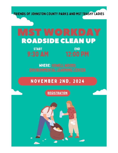 Flyer for MST Workday/Clean-Up on November 2nd at Howell Woods